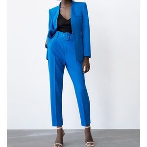 Zara High Waist Belted Pants Size XL